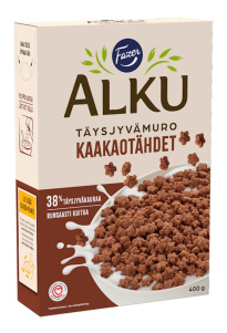 Fazer Alku kaakaotähdet täysjyvämuro 400g