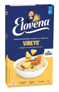 Elovena Annospikapuuro ananas & papaija vireys 5x35g