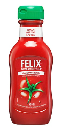 Felix Ketchup ilman lisättyä sokeria 970g 