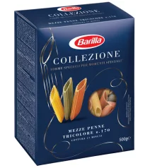 Barilla Collezione Mezze Penne Tricolore Durumvehnäpasta 500g