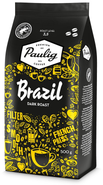 Paulig Brazil Papukahvi Tummapaahto 500g