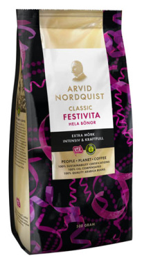 ARVID NORDQUIST Classic Festivita Kokonaiset pavut UTZ 500g