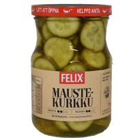 Felix maustekurkkuviipale 560g/300g viipaloituja kurkkuja mausteliemessä