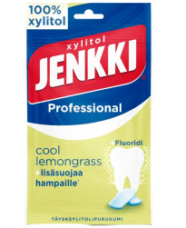 Jenkki Professional Cool Lemongrass +Fluoridi täysksylitolipurukumi 90g