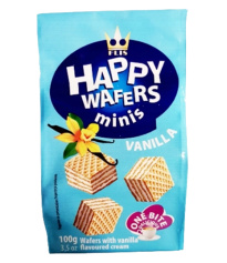 Happy wafers minis vanilja 100g