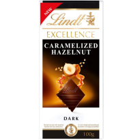 Lindt Excellence Hasselpähkinä-karamelli tumma suklaalevy 100g