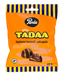 Panda Palat Tadaa suolainen karamelli suklaapala 120g 