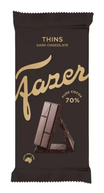 Fazer Thins Dark 70% cocoa Suklaa 95g