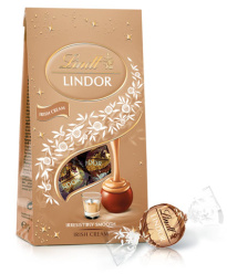 Lindt Lindor Irish Cream maitosuklaakuulat täytteellä 137g 