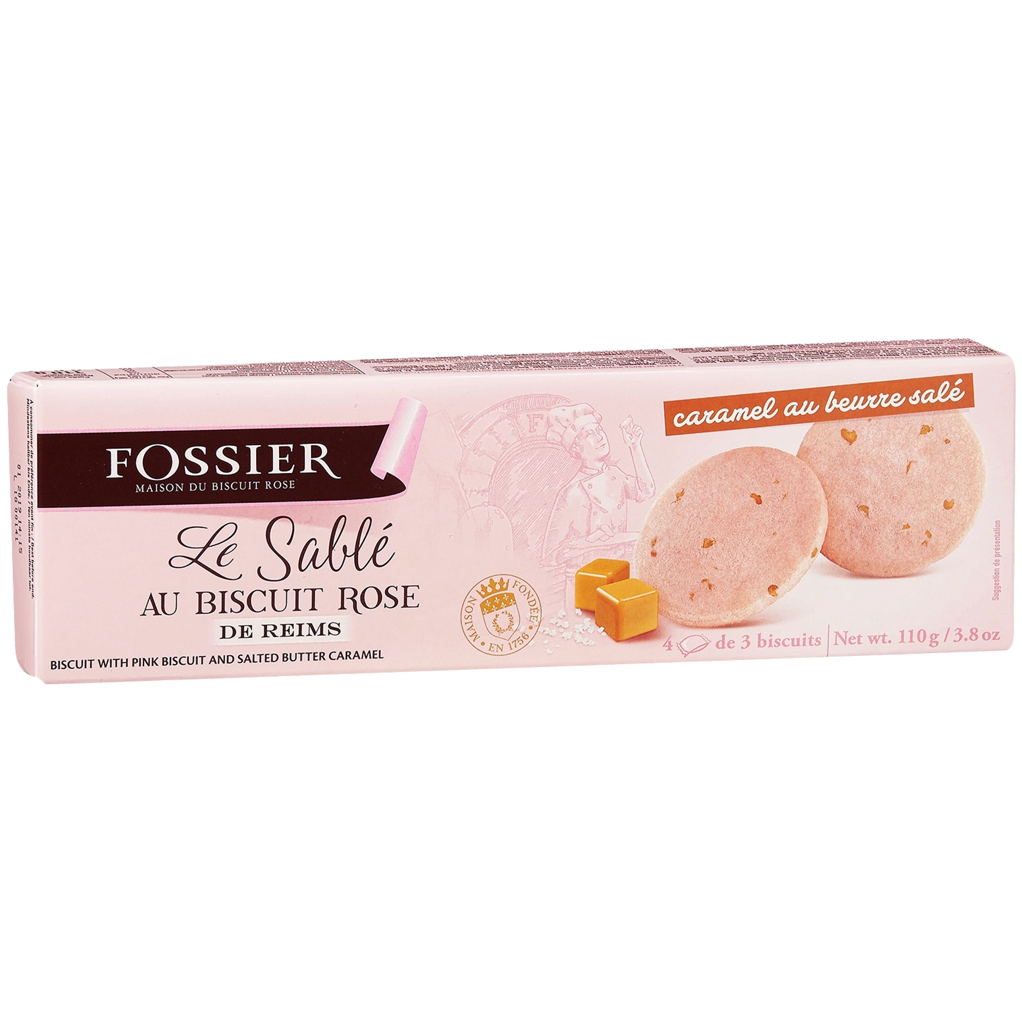 Fossier Pinkki keksi suolainen karamelli 110g