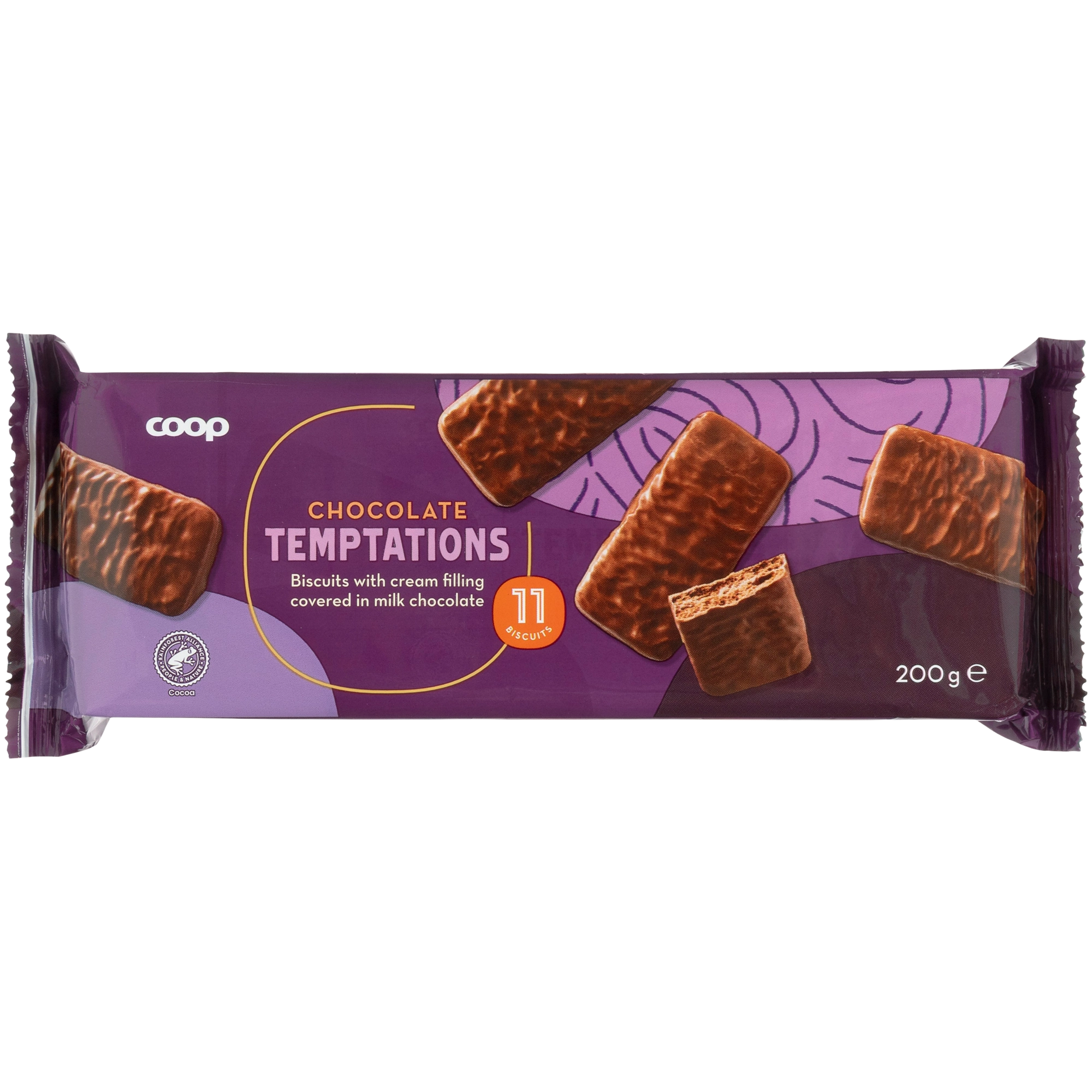 Coop Chocolate Temptations täytekeksi 200 g