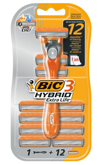 Bic 3 Hybrid Extra Life Varsi Ja12 Pack