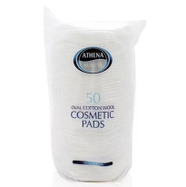 Athena Smooth Oval Cosmetic Pads Puhdasta puuvillaa 50Pads