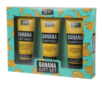 Banana Lahjapakkaus - 100ml Shampoo, Hoitoaine & Suihkusaippua