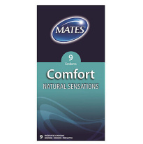 Mates Comfort Natural Sensations kondomit 9 pakkausta