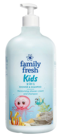 Family Fresh Kids 2-in-1 shower & shampoo suihkusaippua 1000ml