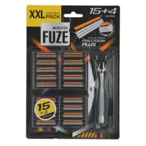 Body-X Fuze Razors Men 15pcs+4pcs Trip