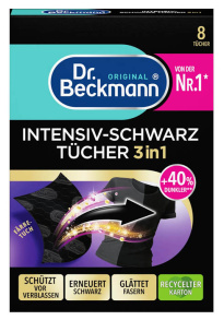Dr. Beckmann Väripyyhkeet Intensiivimusta 3-in-1, 8 kpl