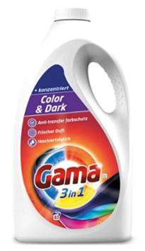 Gama Color -valikoima ja musta pesugeeli 83 pesua 3 735 l