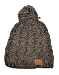 naisten pipo, jossa tupsu monivärinen