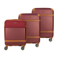 Alezar Lux Spirit Matkalaukkusetti Ruskea/Burgundi (20