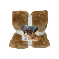 Sherpa-peitto 150 * 200 cm, ruskea / kulta