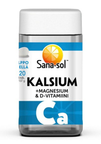 Sana-Sol Kalsium+Magnesium+D-vit 120tab