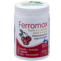 Ferromax Rauta +C, sinkki,kupari 120tab