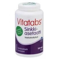 Vitatabs Sinkkiasetaatti Omena 100 tabl