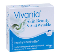 Vivania Skin Beauty & Anti Wrinkle hyaluronihappo + C kapseli 60 kaps