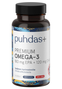 Puhdas+ Omega-3 180 mg EPA+120 mg DHA 80 kaps