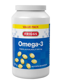 Friggs Omega-3 kalaöljy säästöpakkaus 160kaps 111g