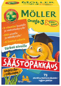 Möller Pikkukalat Omega-3, 72 kpl