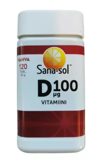 Sana-sol D-vitamiini 100æg 120tabl