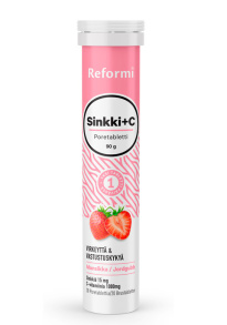 Reformi Sinkki + C pore mansikka 20 tabl