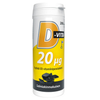 D-Vita 20 µg salmiakki 200 tabl