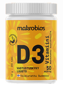 Makrobios D-vitamiini, pureskeltava150tb