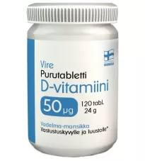 Vire D3 purutabletti mansikka-vadelma50m