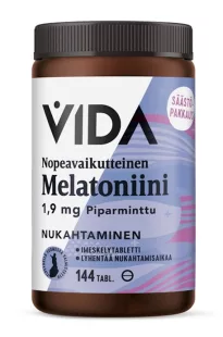 Vida Melatoniini 1,9mg nopeavaikutteinen 144 tabl 32 g