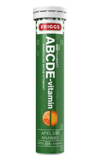 Friggs abcde poretabletti appelsiini-ananas 20 kpl