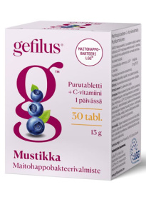 Gefilus purutabletti mustikka 30tabl 13g