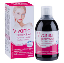 Vivania Beauty Shot punaiset marjat Kollageeni-hyaluronihappo-sinkki 500 ml