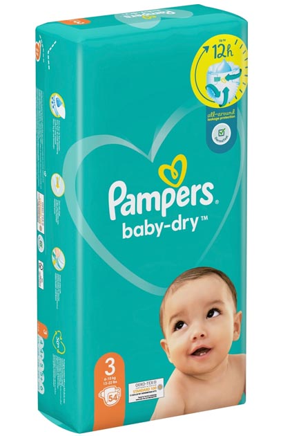 Pampers Baby-Dry S3 6-10 kg 54 kpl 
