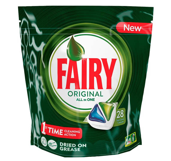 Fairy Original Green 28 kpl, astianpesu