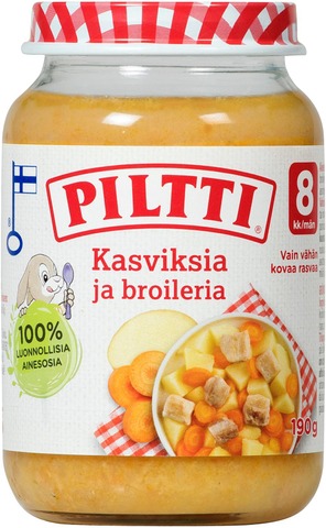 Piltti Vegetables and broiler 190g 8 mth | Laplandia Market