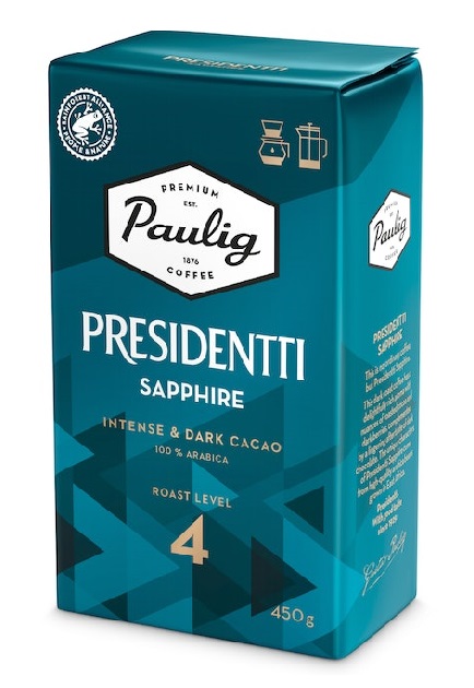 Presidentti Sapphire kahvi suodatinjauhatus 450g RFA