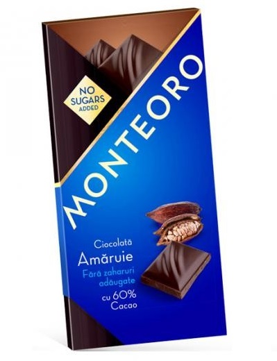 Sly Monteoro Tumma Suklaa 60% Ilman Lisättyä Sokeria 90g