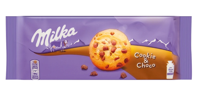 Milka Cookie suklaalastuilla 135g