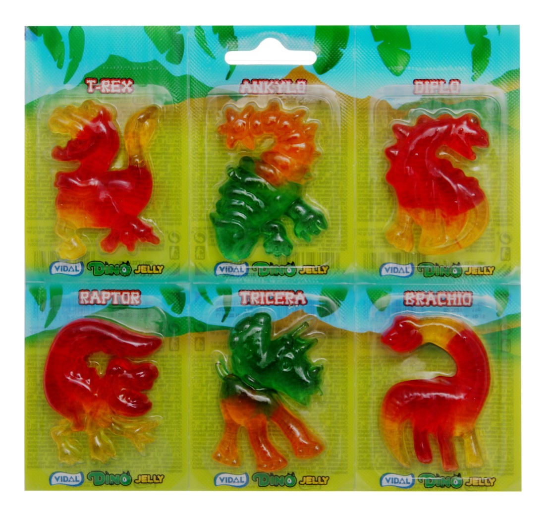Vidal Dino Jelly Fruit 6 Pack 66g