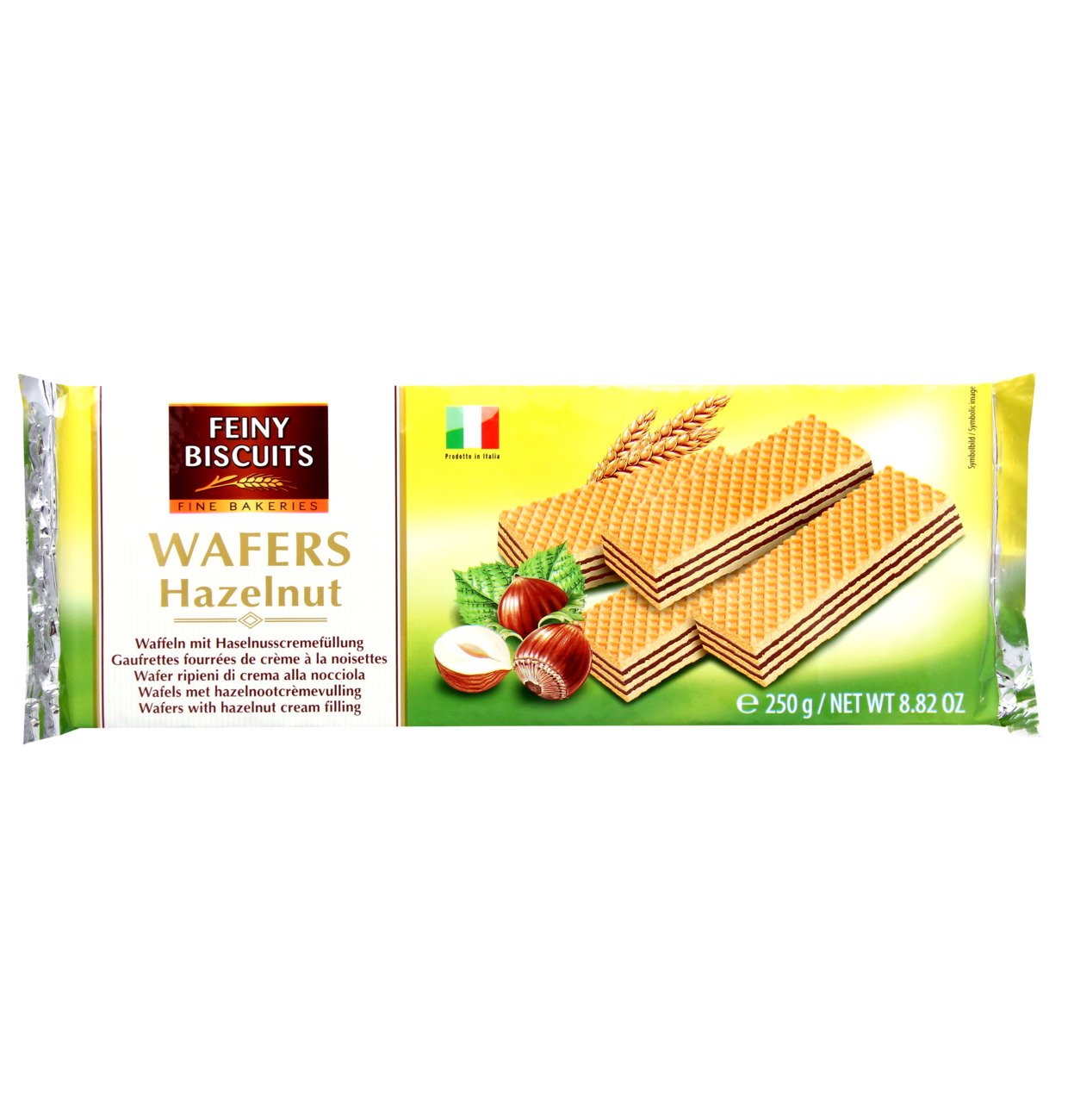 Feiny Biscuits Vohvelit hasselp&#228;hkin&#228;t&#228;ytteell&#228; 250g
